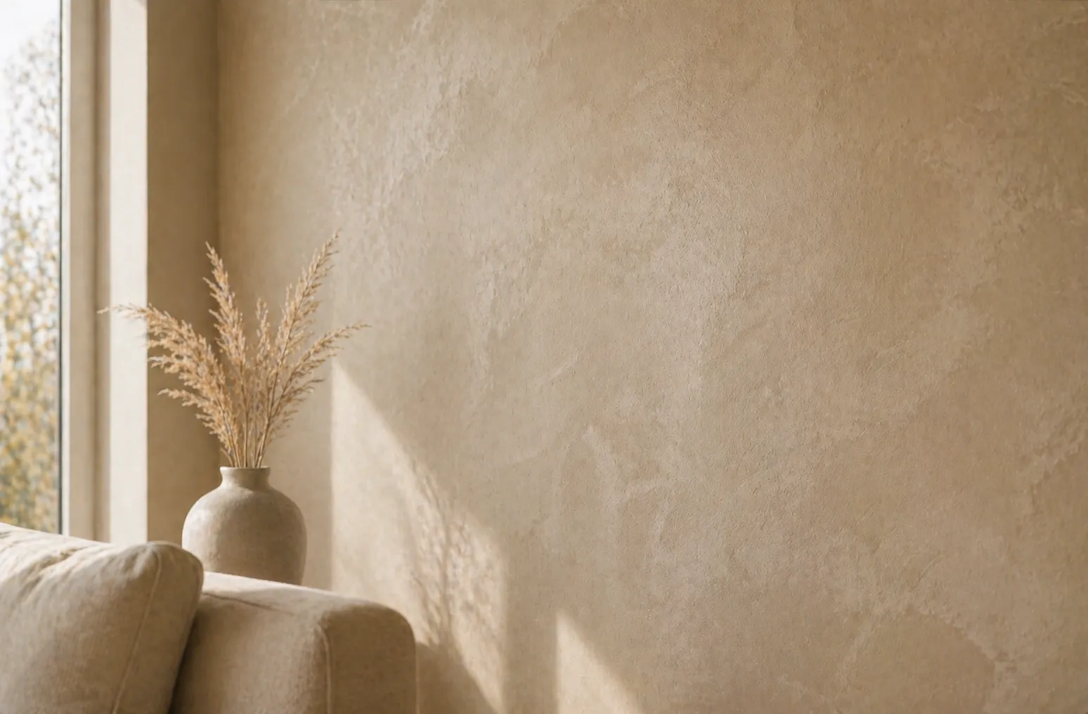 Kreative Wandgestaltung – Venetian Plaster mit warmem Licht